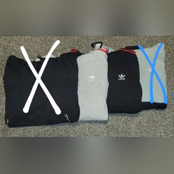 ADIDAS Hoodies, Men's Sz LG & XLG, front pocket, pullover (3 total) - Picture 1 of 5